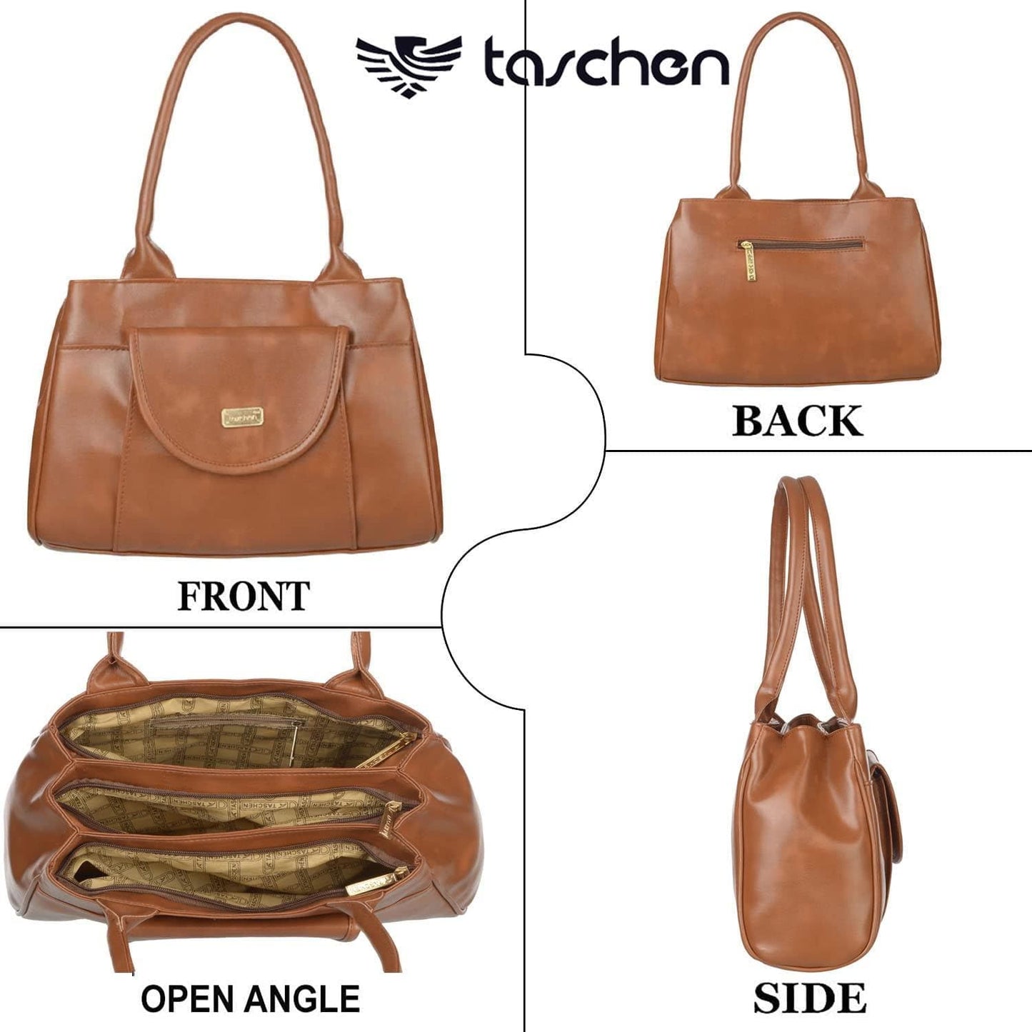 Right choice women's stylish designer handbag (Brown) - halfpeapp