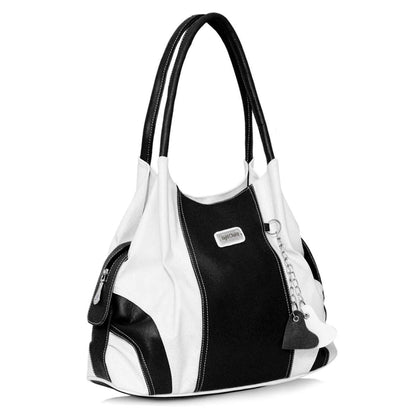 Right choice women's stylish handbag (Black /White) - halfpeapp