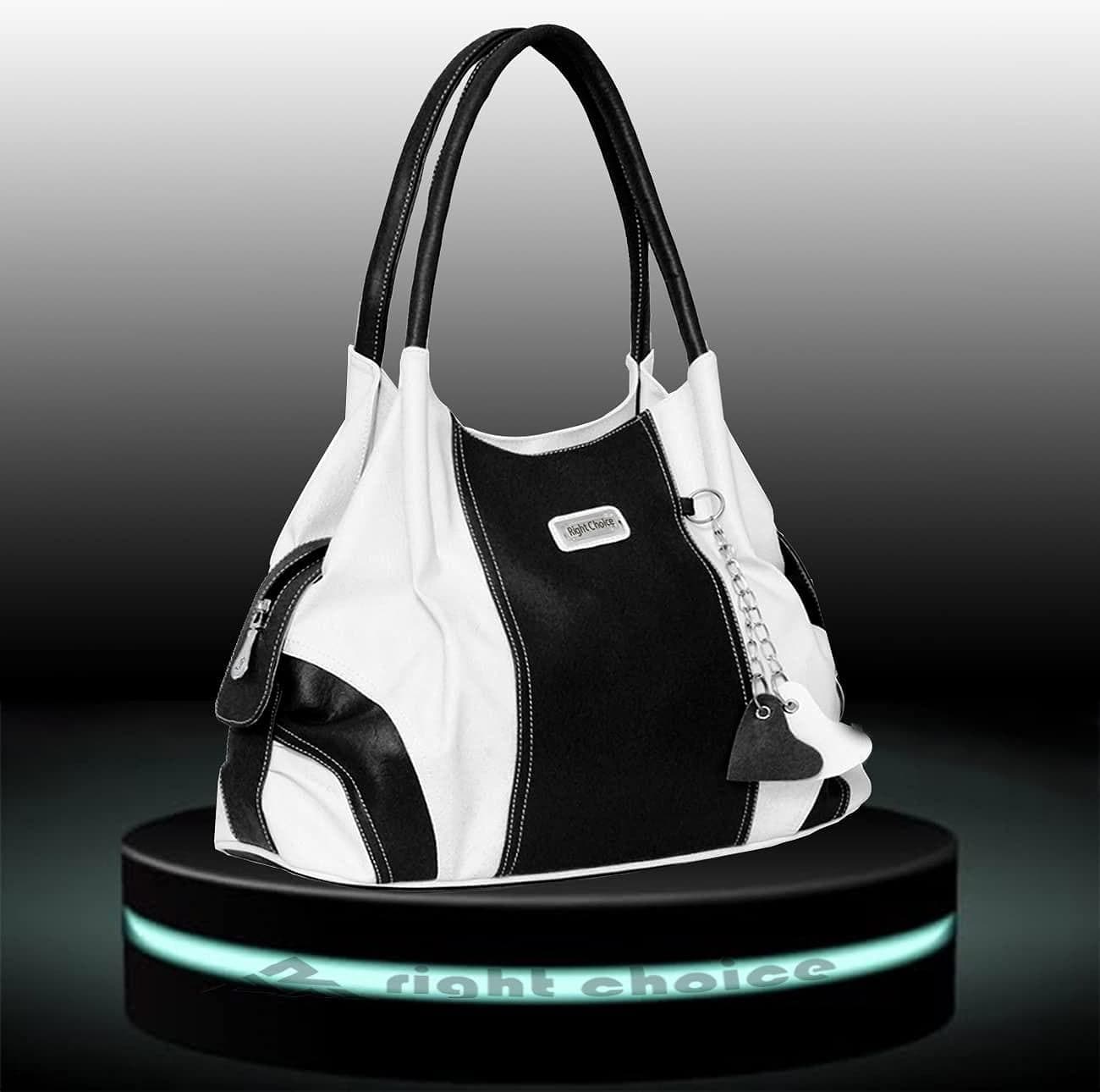 Right choice women's stylish handbag (Black /White) - halfpeapp