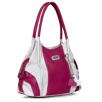 Right choice women's stylish handbag (white/maroon) - halfpeapp