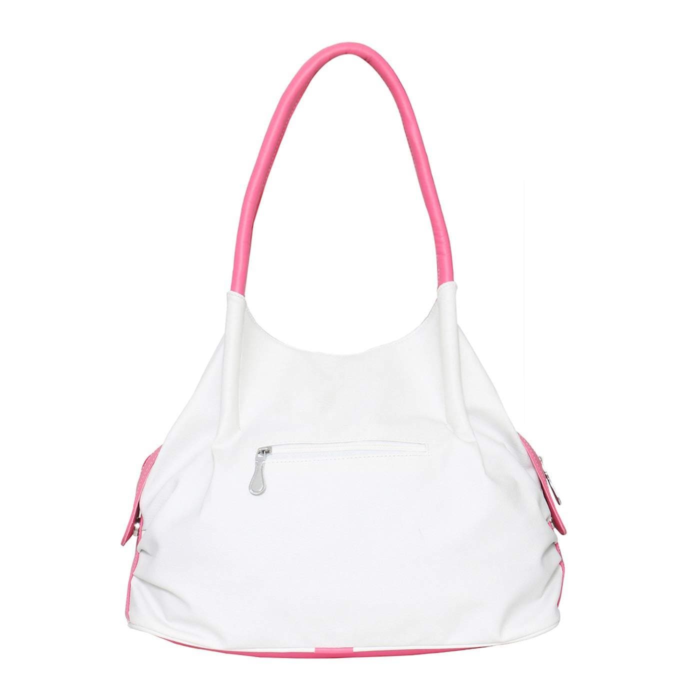 Right choice women's stylish handbag (white/pink) - halfpeapp