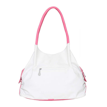 Right choice women's stylish handbag (white/pink) - halfpeapp