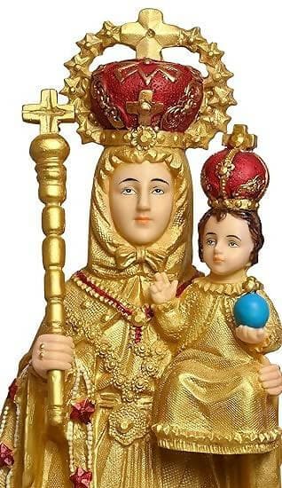 KariGhar Resin Our Lady of Velankanni Catholic Idol Perfect for Altar, Multi Color, 7 x 7.5 x 19.5 Inch - HalfPe