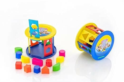 Zudo toys Shape Sorting Cylinder With 12 Shape & Different Color - HalfPe