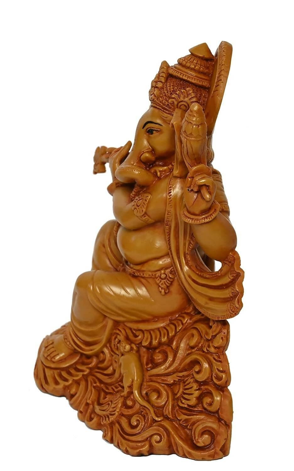 KariGhar Bansuri Ganesh Status Idol and Show Piece for Pooja Home and Home Decoration - HalfPe