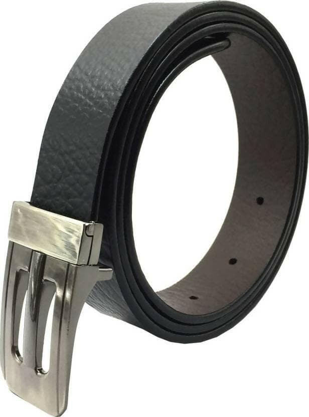 Men Casual, Party, Formal, Evening Black Genuine Leather Reversible Belt (Size: 30) - HalfPe