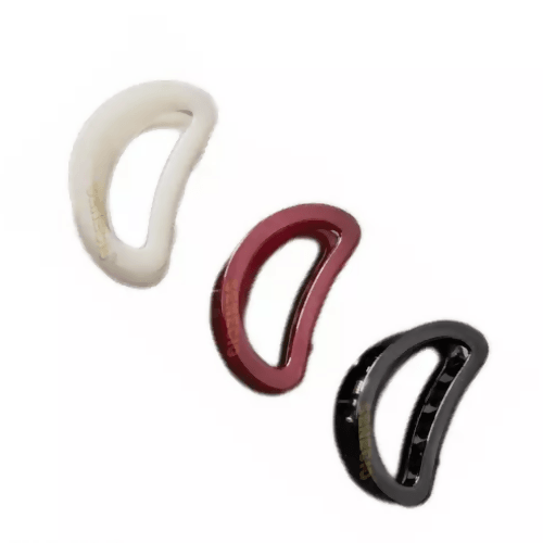 SENECIO Bean Shape Solid Premium Finish Colourful Clip Hair Claw Clutcher(3Pc- any color) - HalfPe