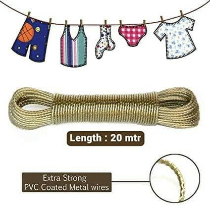 Anti-Rust Wire Rope For Hanging clothes (Pack of 2) - HalfPe