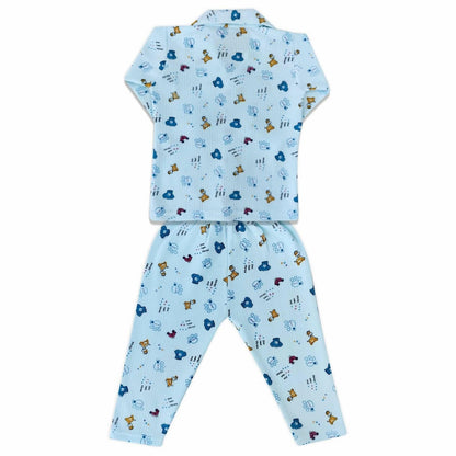 Kids and BEBS Baby Boy and Baby Girls Sleepwear Night Suit, Night Wear, Top & Pajama Set Full Sleeve with Pockets for Girls with Buttons (1 Years- 2 Years) - HalfPe