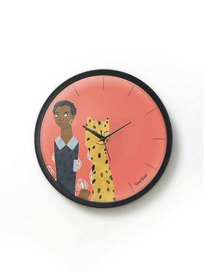 Elegant Leopard Analog Wall Clock - HalfPe