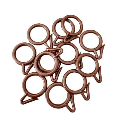 SENECIO Curtain Hanger Rings Bath Drape Loop Clasp Plastic Shower Door Curtain Hooks ( Pack of 12) - HalfPe