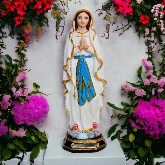 KariGhar Resin Lourdes Mary, Our Lady of Lourdes Idol Perfect for Home - HalfPe