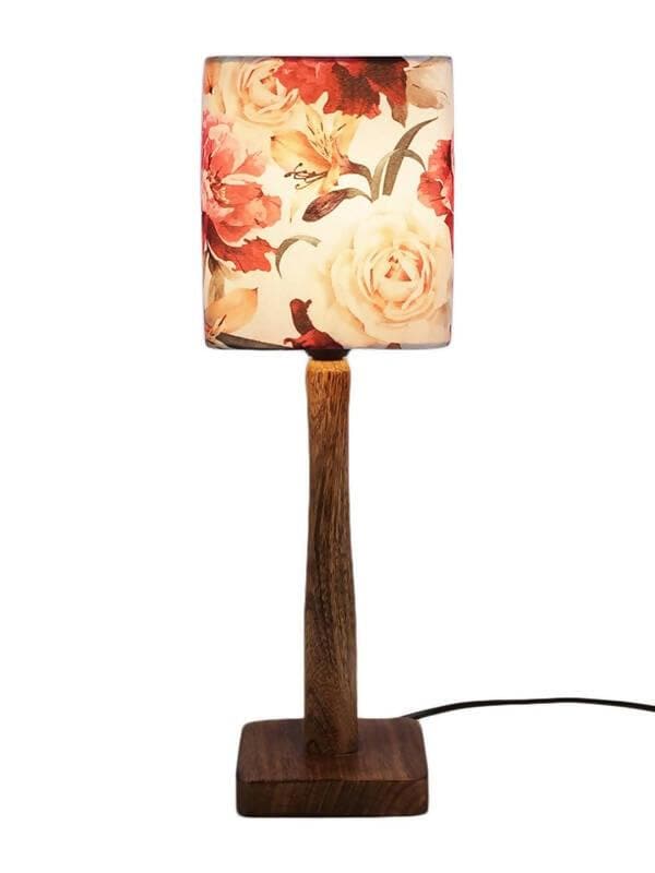 FLORAL ROSE WOODEN LAMP - HalfPe