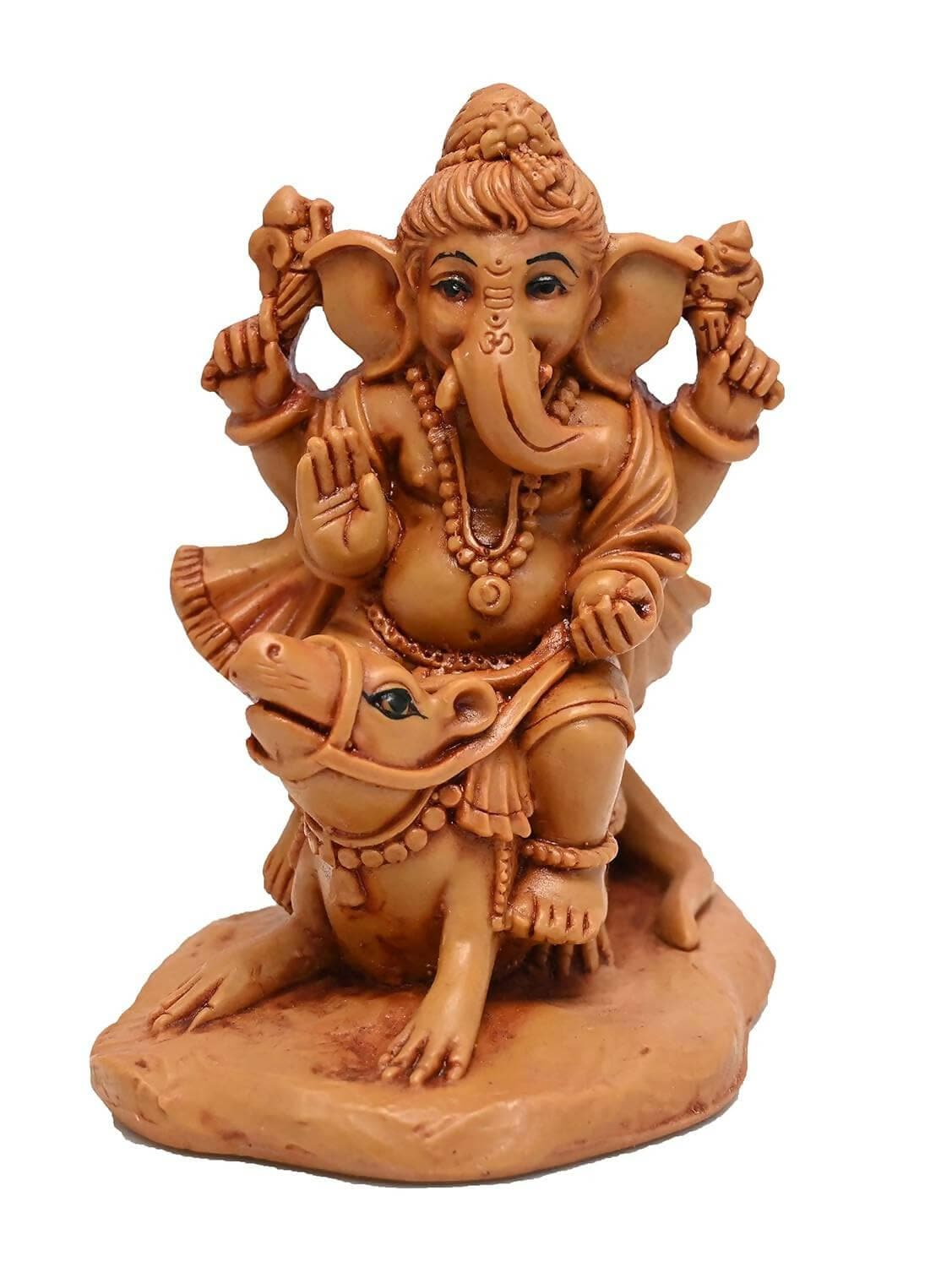 KariGhar Polyresin Bal Ganesh Ganpati Idol Perfect For Home | Car Dashboard | Puja Ghar | Decoration & Gifting - HalfPe