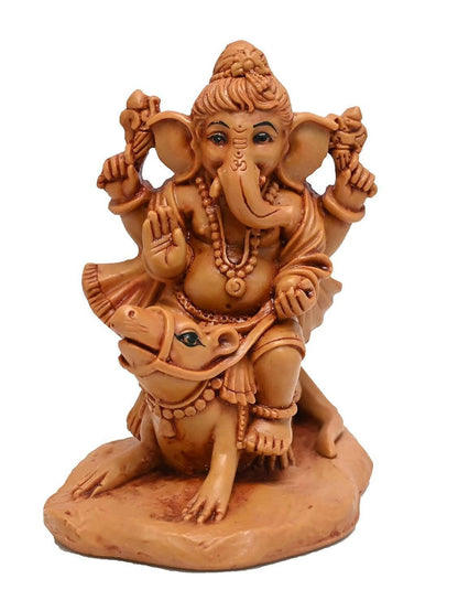 KariGhar Polyresin Bal Ganesh Ganpati Idol Perfect For Home | Car Dashboard | Puja Ghar | Decoration & Gifting - HalfPe