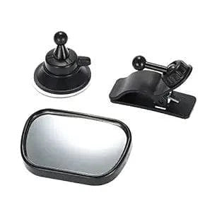 Safe-O-Kid 2 ABS Plastic Car Rear View Mirrors, 360 Degree Rotational View, Adjustable with Clips and Suction Cup, Pack of 2 - halfpeapp