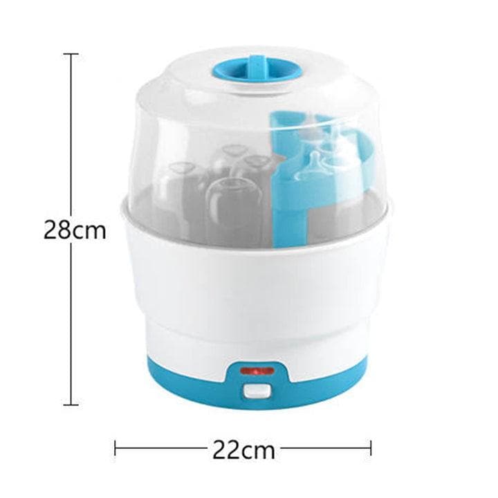 Safe O Kid Baby Bottle Sterilizer, Pacifiers, Kills 99.99% Germs, Quick Cleaning in 8 Mins, Fast Disinfection, Hold up to 6 Bottles, Steam Sterilizer for Baby Bottles, (Latest 2023 Model with 3 Years Comprehensive Warranty)- Blue - halfpeapp