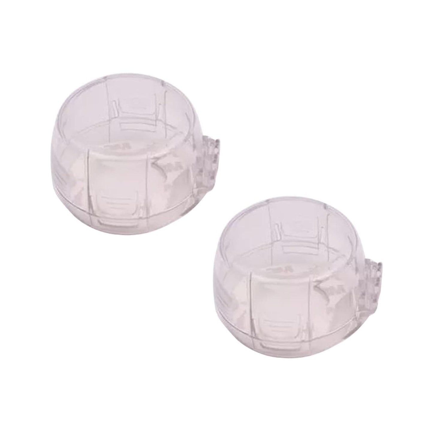 Safe-O-Kid Child Proof Stove Knob Covers Clear View Kitchen Stove Gas Knob Safety Covers Gas Range Switch Shield for Baby Toddler Safety Guard (Transparent), Pack of 2 - halfpeapp