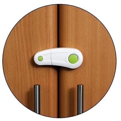 Safe O Kid Durable, Elegant Child Safety Cabinet Lock, Green, Pack of 16 - halfpeapp