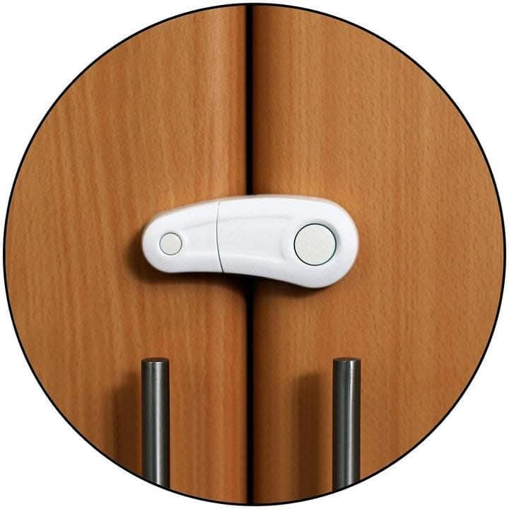 SAFE-O-KID Durable, Elegant Child Safety Cabinet Lock ( White ) - Pack of 12 - halfpeapp