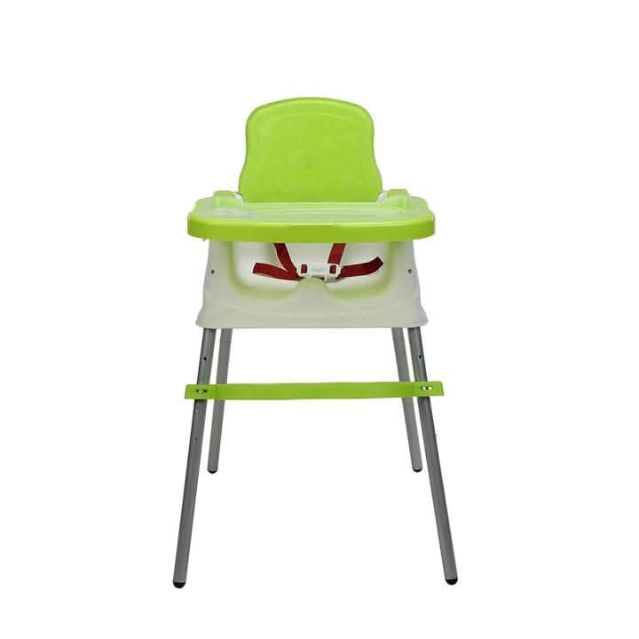 Safe-O-Kid Feeding Chair Combo, Convertible 4 in 1 Booster High Chair/Baby Booster seat for 6 to 36 Months Baby, Max Weight Up to 15 Kgs with Adjustable Tray and Training Spoon Set for Baby- Green - halfpeapp