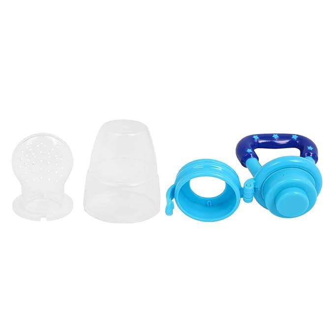 Safe-O-Kid- Pack of 1- BPA Free, Silicone Food/Fruit Nibbler, Soft Pacifier/Feeder for Baby- Blue - halfpeapp