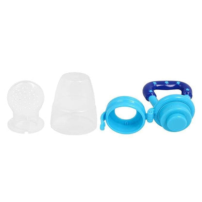 Safe-O-Kid- Pack of 1- BPA Free, Silicone Food/Fruit Nibbler, Soft Pacifier/Feeder for Baby- Blue - halfpeapp