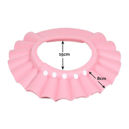 Safe-O-Kid - Pack of 1 - No Tears, Fit-All Adjustable Kid's Shampoo Hat Round, Pink - halfpeapp