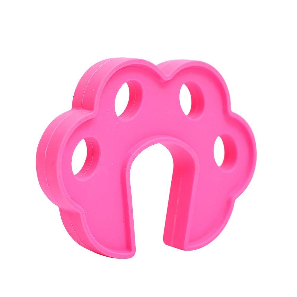 Safe-O-Kid- Pack of 2 Fit All Sleek Design Strong Silicone Door Stopper- Pink - halfpeapp