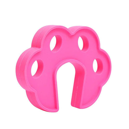 Safe-O-Kid- Pack of 2 Fit All Sleek Design Strong Silicone Door Stopper- Pink - halfpeapp