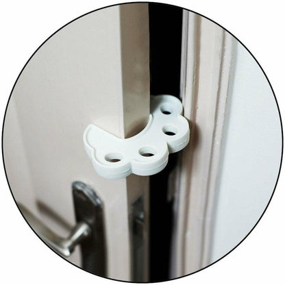 Safe-O-Kid - Pack of 2 - Fit-All, Sleek Design, Strong - Silicone Door Stopper White - halfpeapp