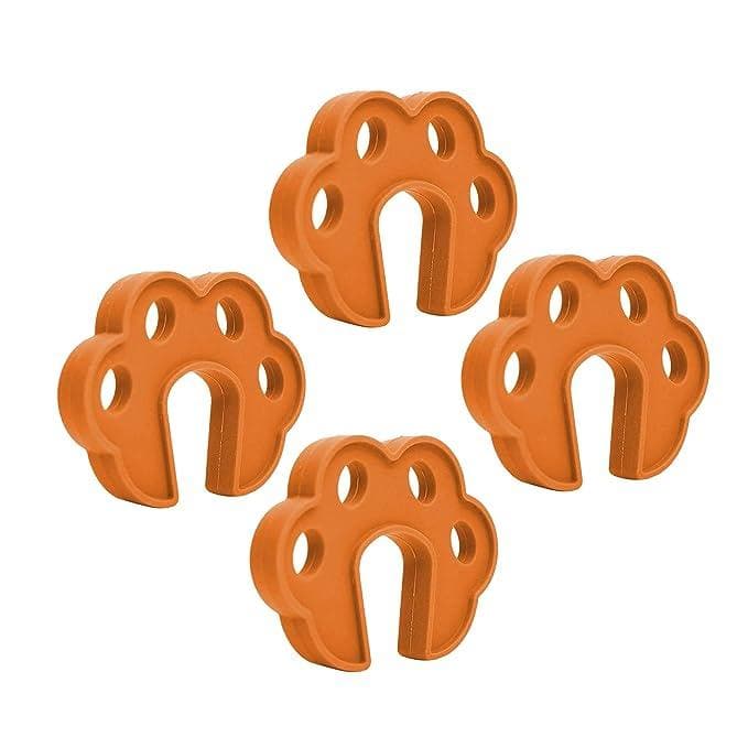 Safe-O-Kid- Pack of 4 Fit All Sleek Design Strong Silicone Door Stopper- Brown - halfpeapp