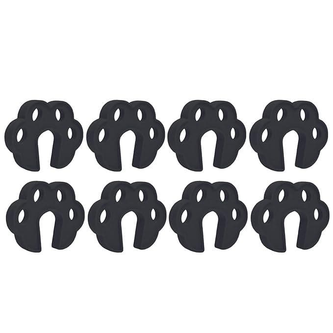 Safe-O-Kid- Pack of 8 Fit All Sleek Design Strong Silicone Door Stopper- Black - halfpeapp