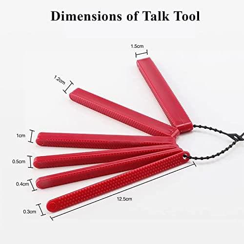 Safe-O-Kid Talk Tools (2 Sets of 6 Bite Blocks) for Oral Development and Speech Therapy, FDA Recommended Material, Reusable and Durable, Red - halfpeapp