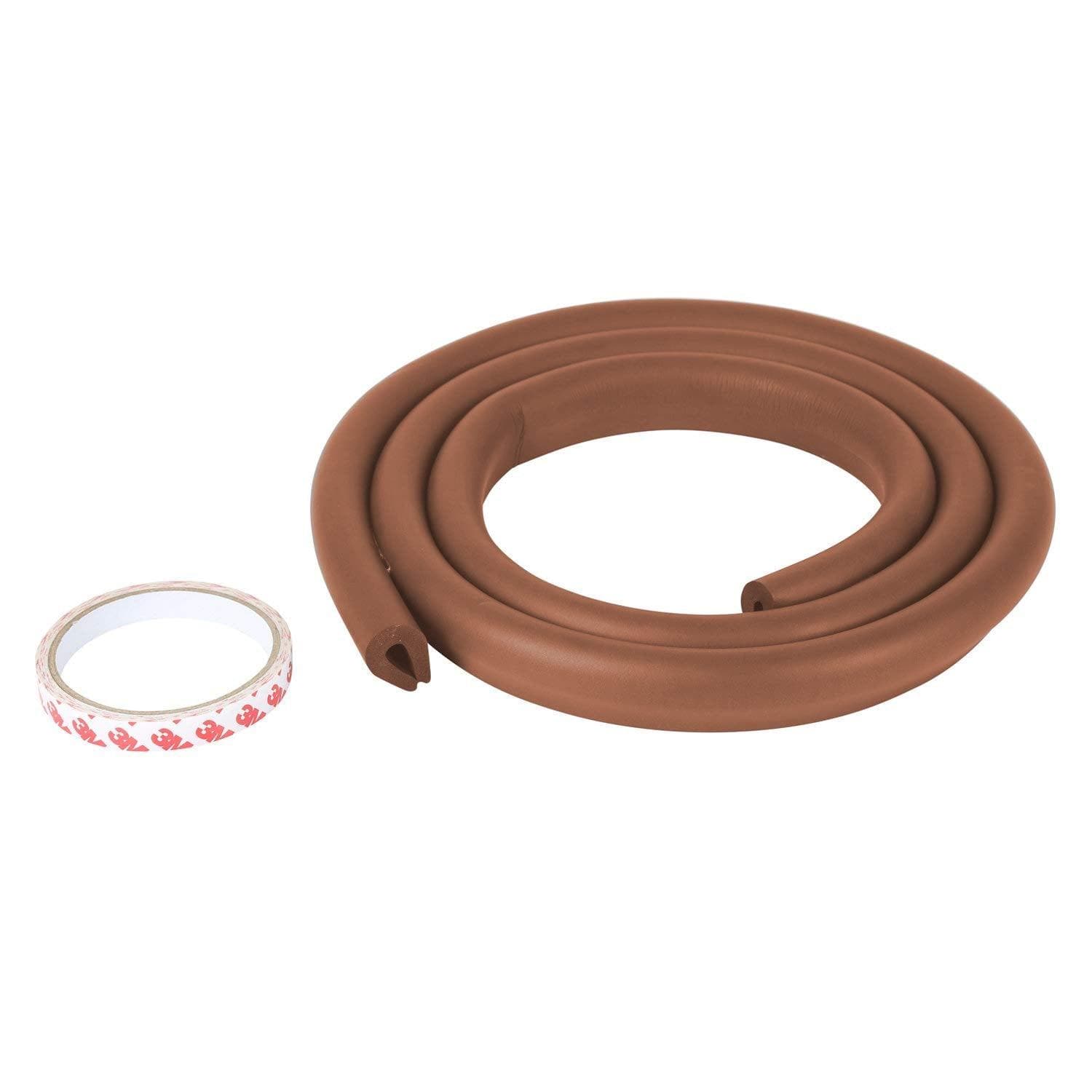 Safe-O-Kid - Unique High Density 2 mtr Long U - Shaped 1 Edge Guard Strip - Brown - halfpeapp