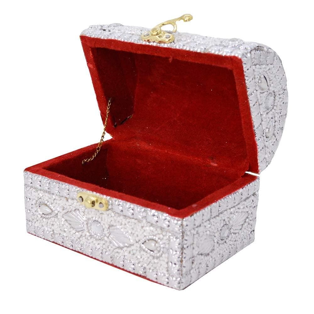 Santarms beads work jewellery craft box (white) - halfpeapp