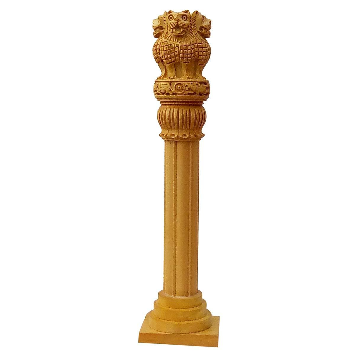 Santarms cloudtail wooden ashoka pillar (Brown) - halfpeapp