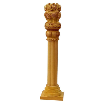 Santarms cloudtail wooden ashoka pillar (Brown) - halfpeapp