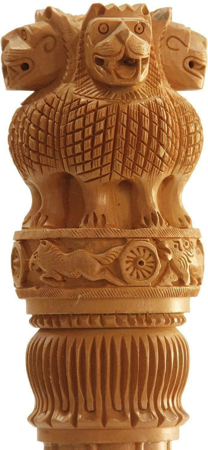 Santarms cloudtail wooden ashoka pillar (Brown) - halfpeapp