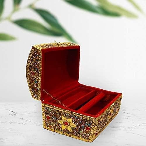 Santarms cute make up kit storage organizer jewellery (golden red) - halfpeapp