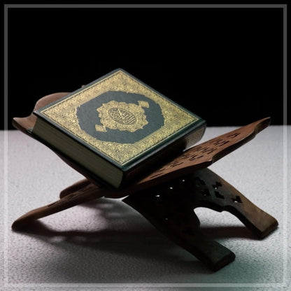 Santarms handmade wooden fordable books quran sharif (wooden) - halfpeapp