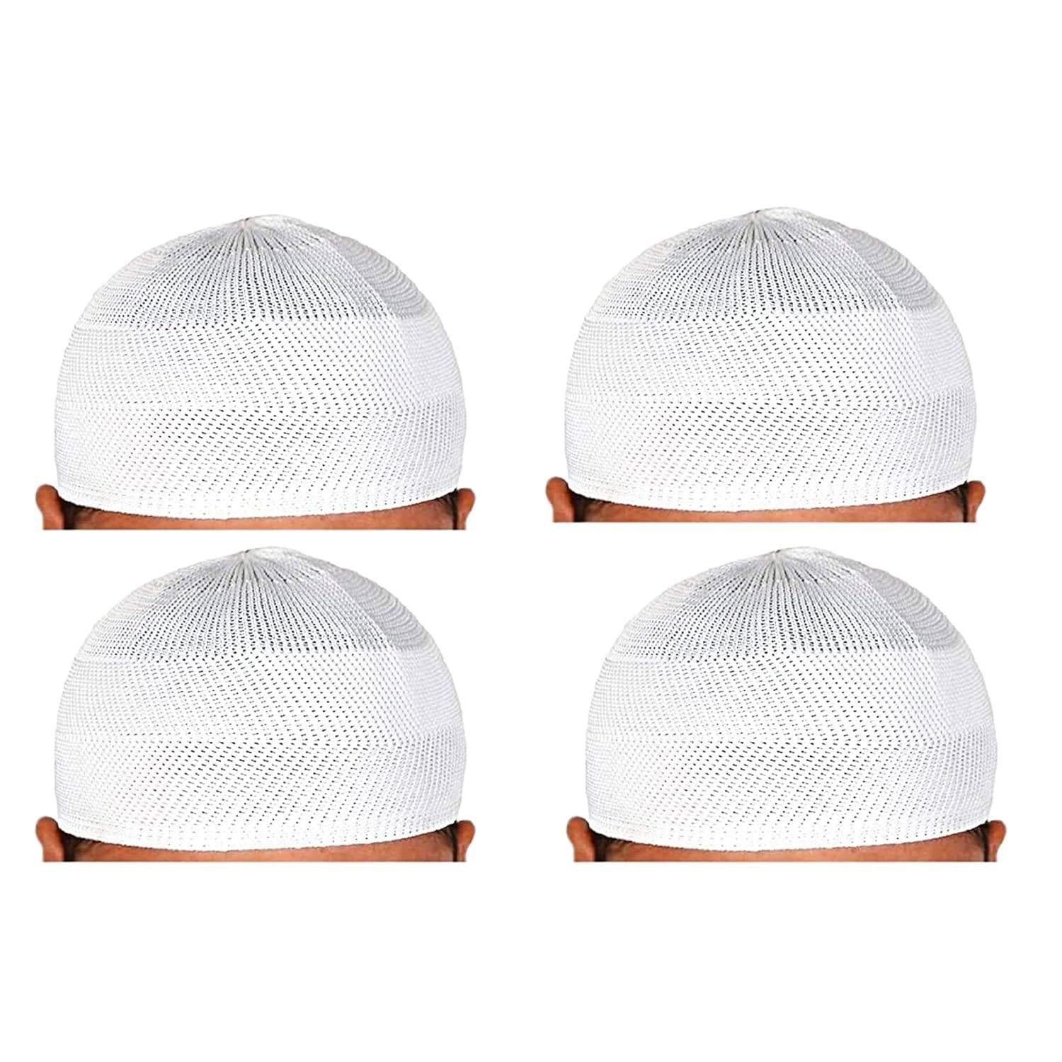 Santarms islamic prayer kufi muslim cap (pack of 4) - halfpeapp