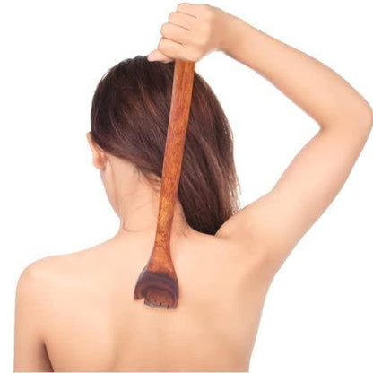 Santarms itching hand stick wooden back scratcher (natural wooden) - halfpeapp