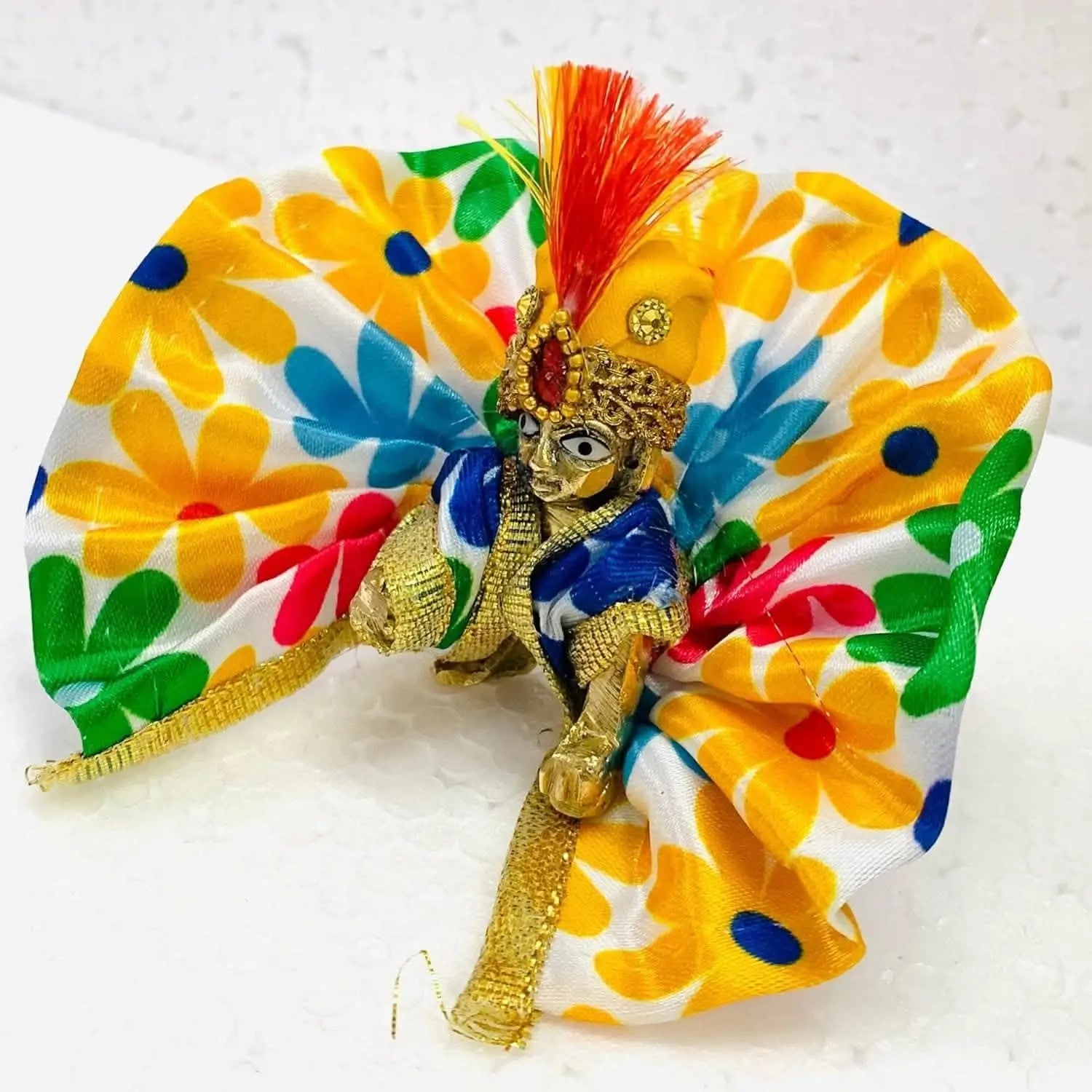 Santarms laddu gopal krishna murti puja pooja articles (golden) - halfpeapp