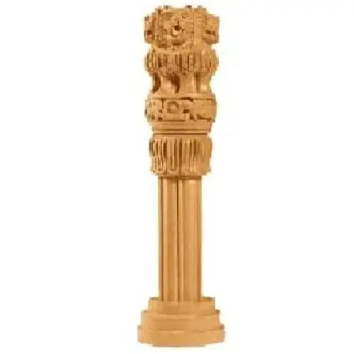 Santarms wooden ashoka pillar (natural wood) - halfpeapp