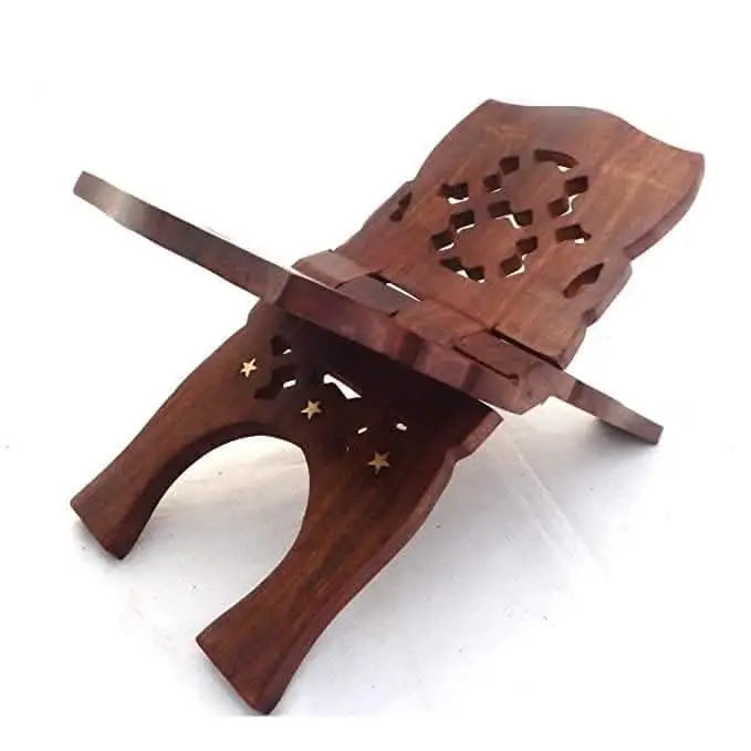 Santarms wooden holy book stand rehal (12 INCH) - halfpeapp