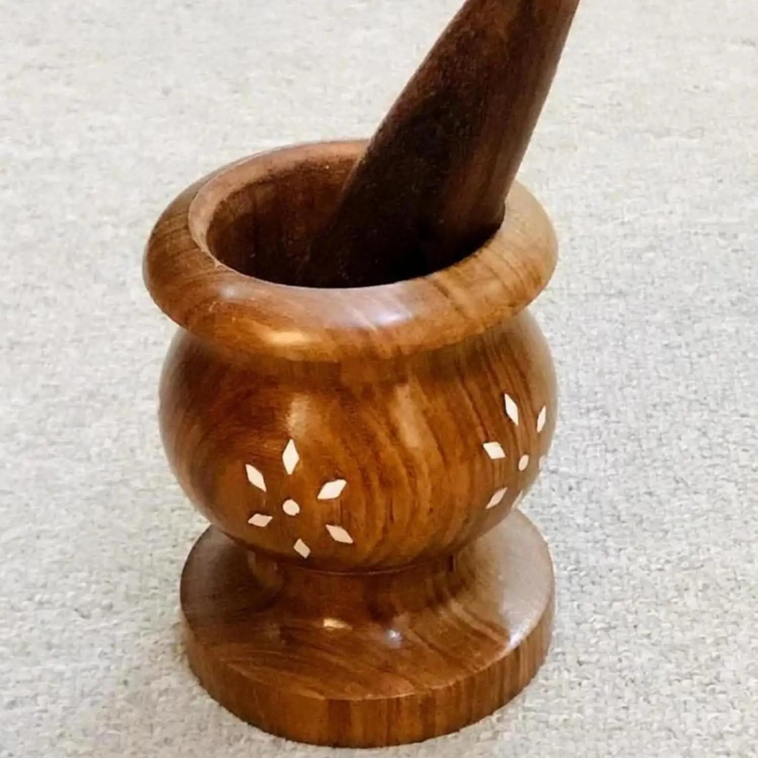 Santarms Wooden Okhli - halfpeapp