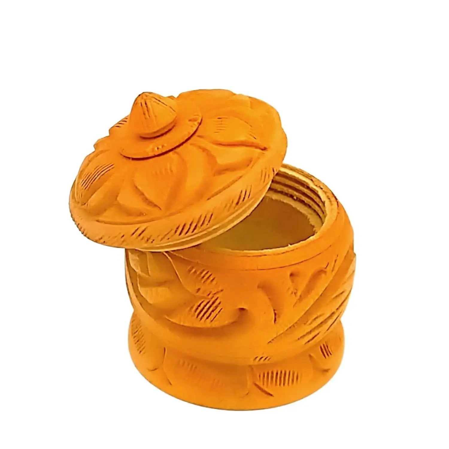 Santarms wooden sindoor box (brown) - halfpeapp