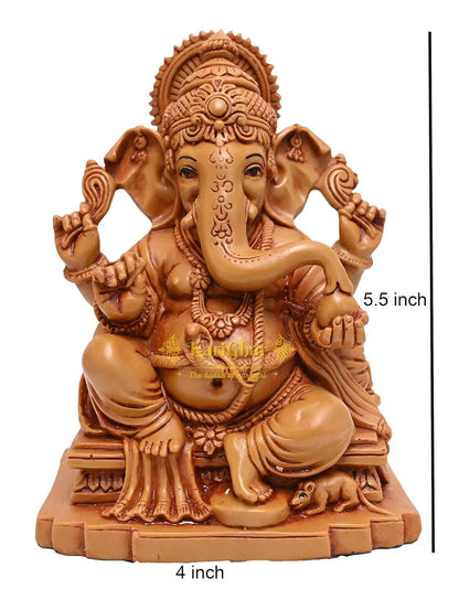 KariGhar Ganesh Ji/Ganpati Bappa 5.5 Inches Idol Perfect For Home/Puja Ghar/Decoration & Gifting - HalfPe