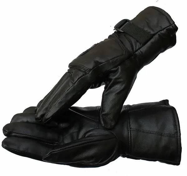 Special Black 1 Pair Leather Snow Proof Winter Gloves Drivin..More - HalfPe